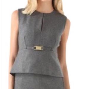 DiAne Von Furstenberg grey peplum dress